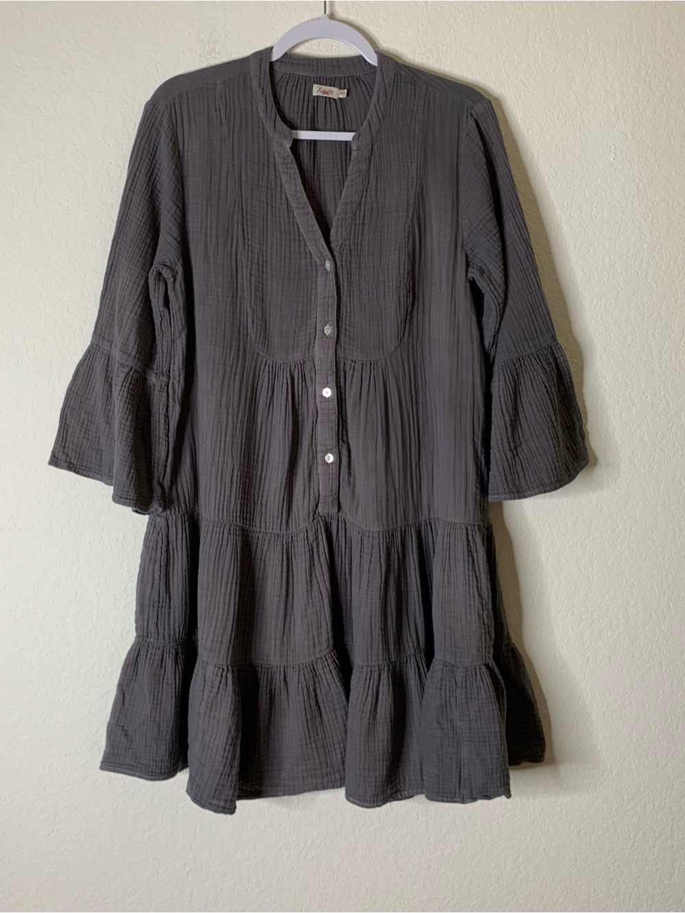 Faherty Dream Cotton Gauze Kasey tiered mini dress Dress XS